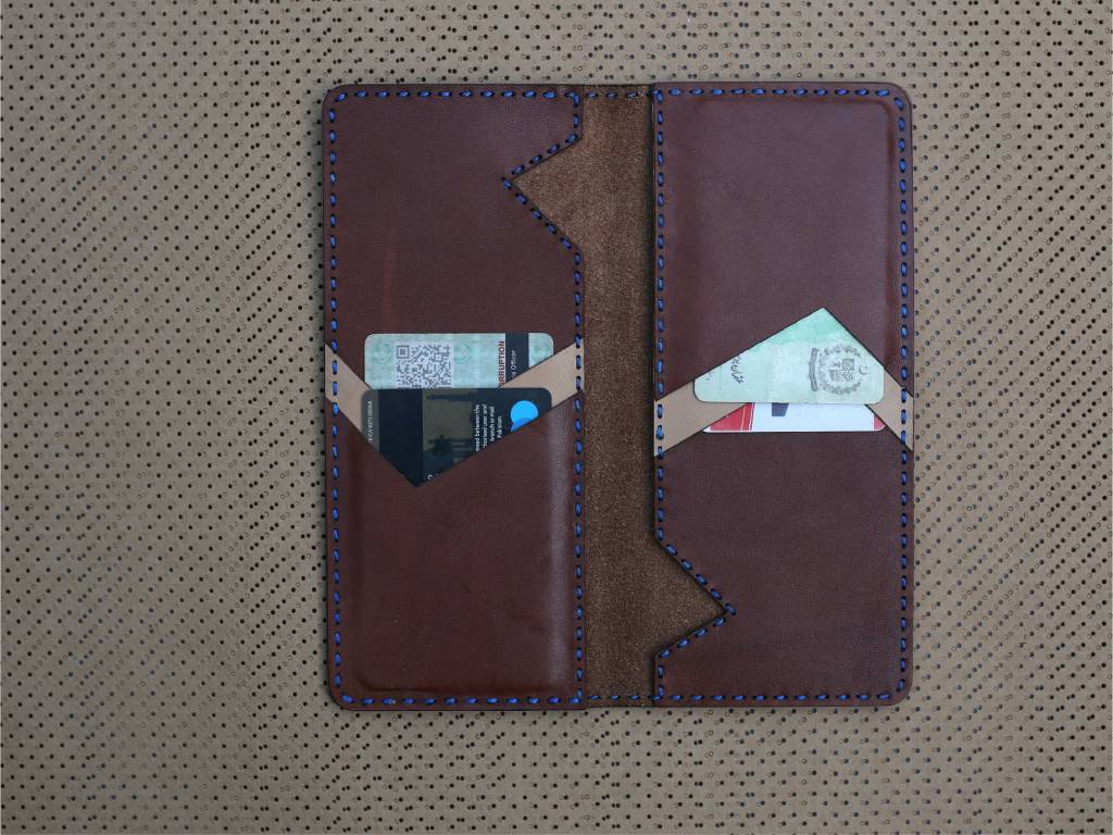 Soft Cow Leather Long Wallet Tan Brown # 0023 - Le Mesh