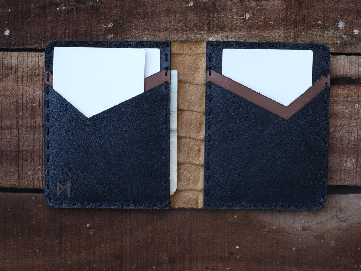 Cow Leather Card Holder Brown Crocodile Texture #0047 - Le Mesh