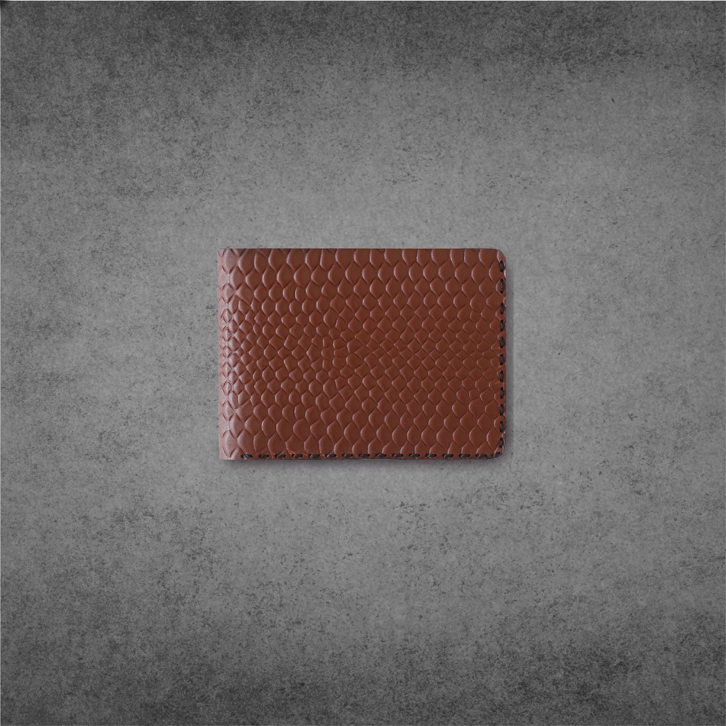 Brown mini snake Bifold wallet #0087 - Le Mesh