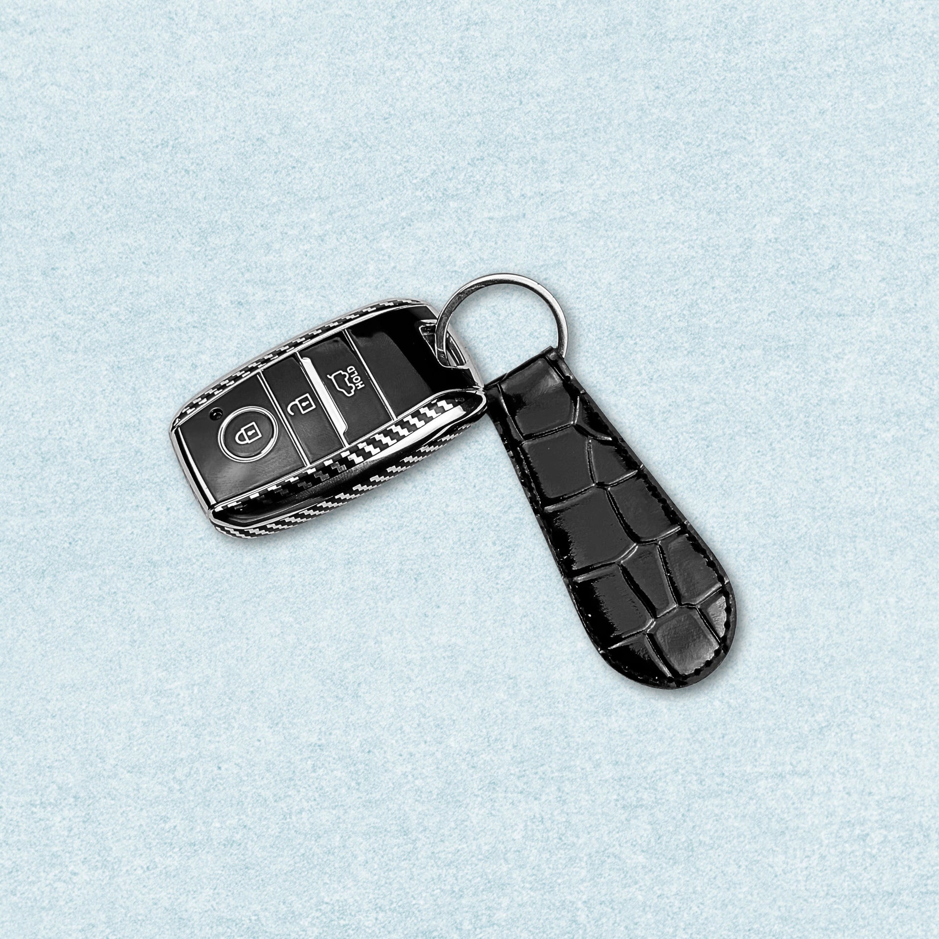 Dark croco keychain