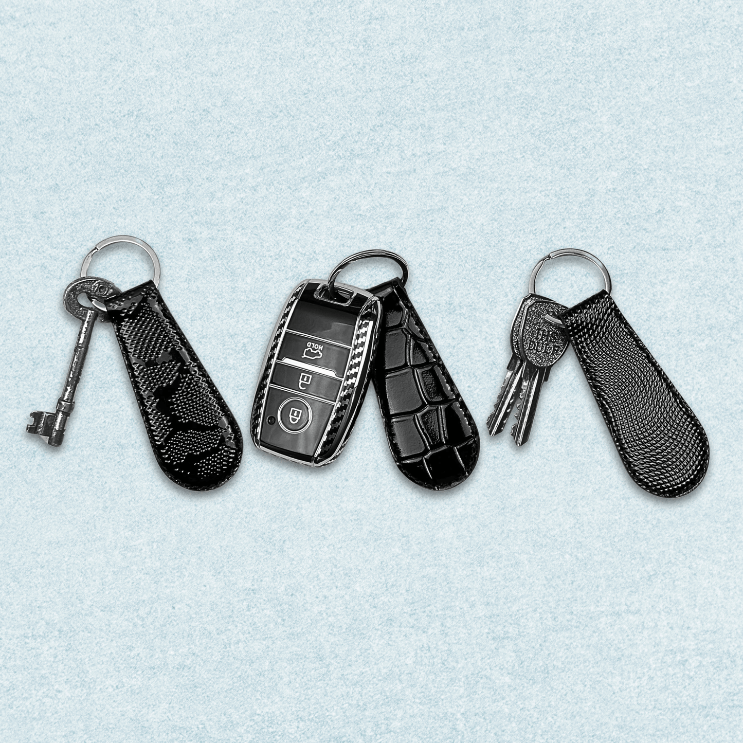 Dark croco keychain