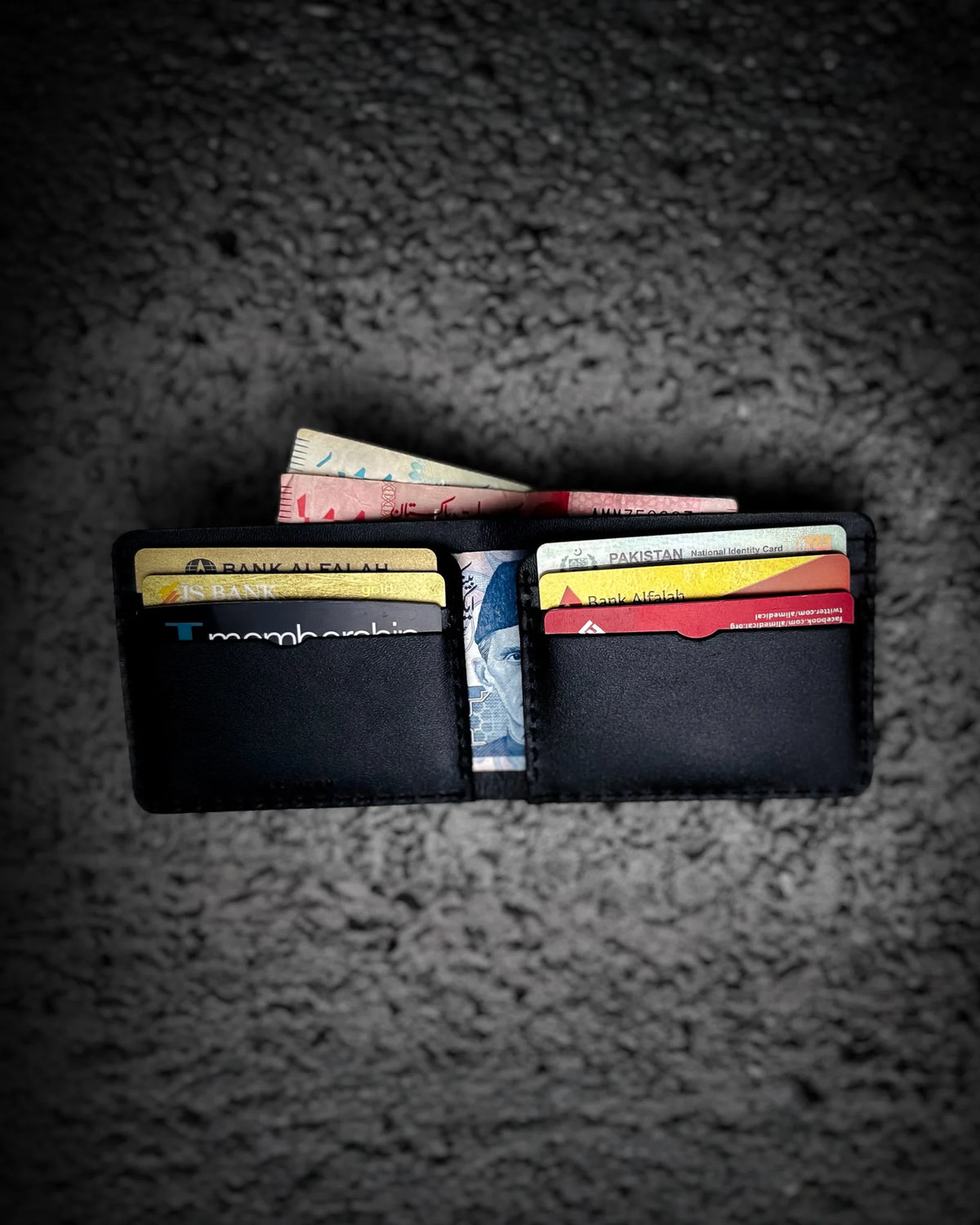 Patent Cloudy Grey Leather Wallet