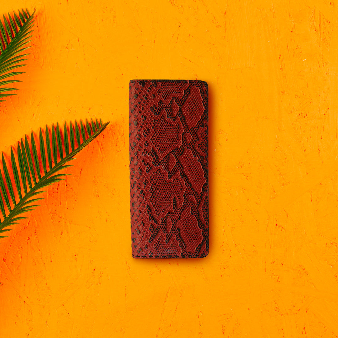 Red Python Long Wallet